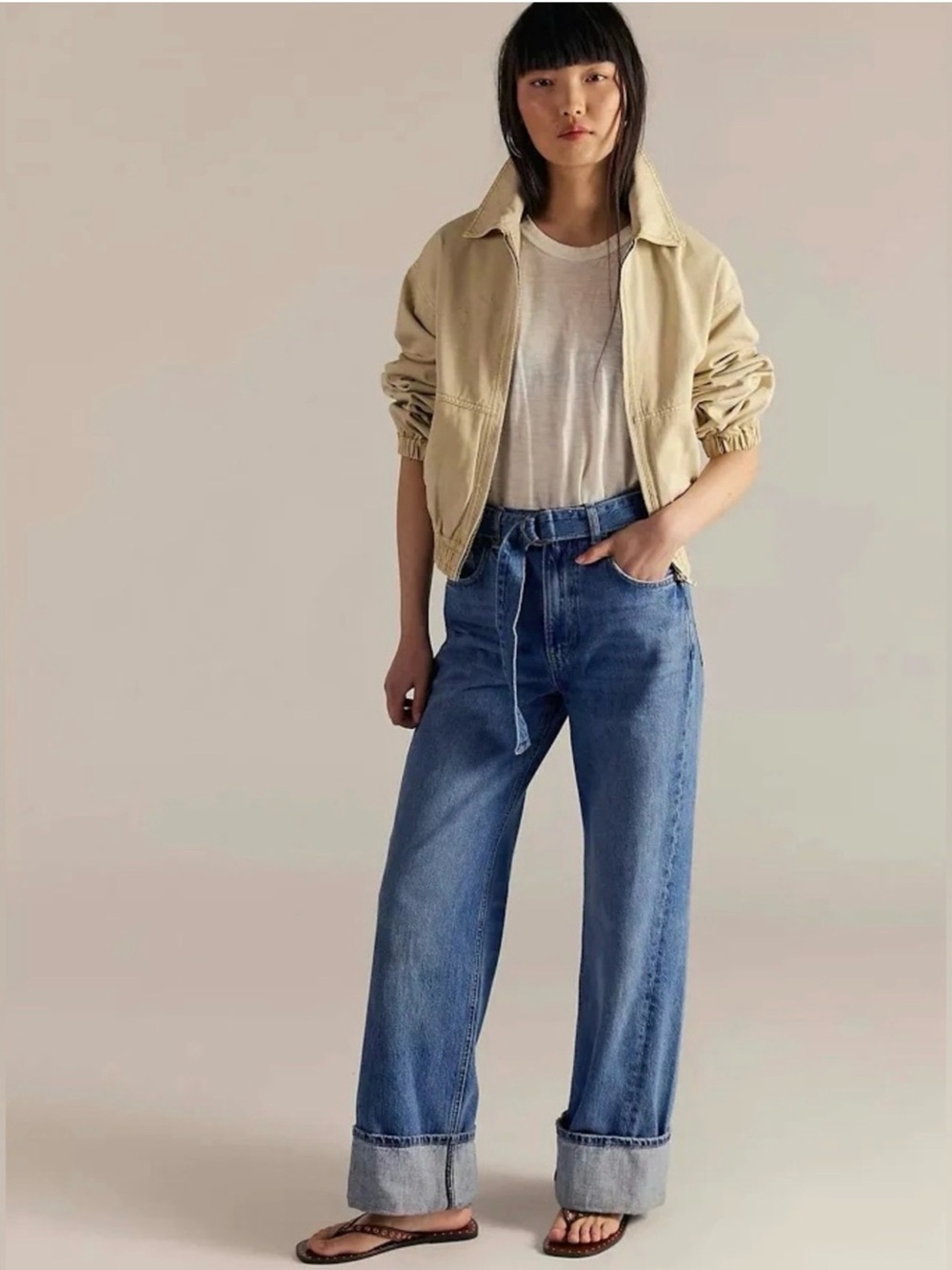 Free People We The Free East Bay Cuffed Jeans